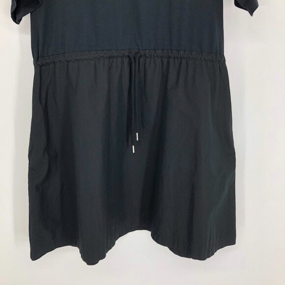 See by Chloe Black T-Shirt Mini Dress eyelets detailing & drawstring waist - Picture 9 of 15
